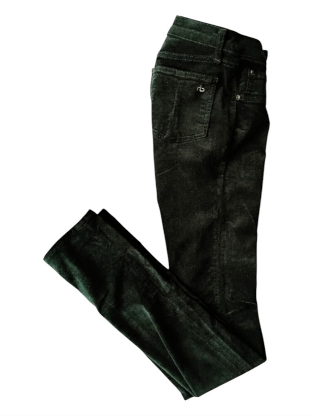 rag & bone Scarab (Forest Green) Velvet Women's Trousers Size 24